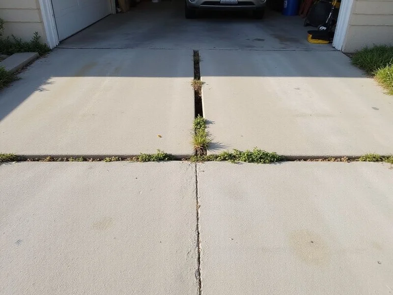 Before: Driveway apron, Hartford ring town. Settled section lifted back to grade in a single visit.